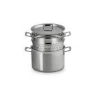 Creuset Classic Stainless Steel Pasta Pot W/ Colander Insert 7.5QT 9.5 New. Price: $249.99.