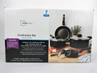 Mainstays Nonstick 7 Piece Cookware Set Dutch Oven Skillet Lid New Box. Price: $17.99.
