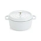 Nib Staub La Cocotte Cast Iron 4QT 3.7L Round Dutch Oven White Made In France New. Price: $220.00.