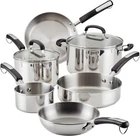 Farberware Brilliance Stainless Steel 10 Piece Cookware Set Silver Induction New. Price: $99.99.