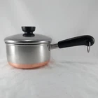 Revere Ware 1 Qt Saucepan & Lid Copper Bottom Clinton Ill Usa Vtg Clean Used. Price: $15.00.