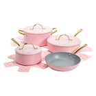 Iconic Nonstick Pots And Pans Set, Multi-layer Coating, Matching Lid... New. Price: $165.73.