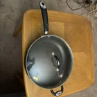 12" Bialetti Italian 5.5 Qt Non Stick Frying Pan Skillet Glass Lid Cookware Used. Price: $35.00.