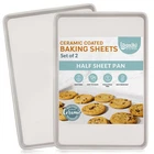 Boxiki Kitchen Nonstick Ceramic Baking Sheet/cookie Half Pan, Cream New. Price: $95.22.