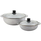 Imusa 2.5/7.0QT Cast Aluminum Caldero 2PC Set With Glass Lid - 22/30CM New. Price: $30.99.