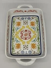 Nordic Ware Scandinavian Ceramic 13.5 X 10 Lasagna Pan Casserole Dish Colorful Used. Price: $69.95.