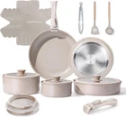 Chef Power Ceramic Cookware Set Toxic With Detachable Handles, Healthy Nonst New. Price: $94.75.