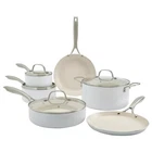 Denmark Monaco 10-PIECE Non-stick Stainless Steel Cookware Set White New. Price: $250.00.
