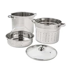 Mainstays 4-PIECE Stainless Steel 8 Qt Cooker Multipot Set New. Price: $33.71.