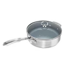 Chantal Induction 21 Steel Ceramic-coated Saute Skillet & Lid 5 Quarts New. Price: $179.95.