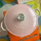 Le Creuset Marmite 22CM 2.6L Shell Pink Soup Pot Black Matte Enamel Cast Iron New. Price: $299.88.