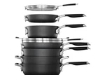 New Select By Calphalon With Aquashield Nonstick 9PC Space-saving Cookware Set. Price: $199.99.
