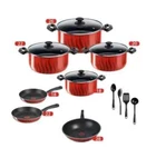 Tefal Tempo Cookware Set With Glass Lid - 4 Pots Size 18,20,22,26. Frying Pans New. Price: $429.00.