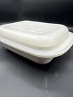 Vintage Tupperware #1761-2 Tan Qt 8 1/4X2 1/2" 1.5L Microwave Lid Used. Price: $14.99.