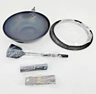 Todlabe 13 Carbon Steel Wok Set Glass Lid Stand-free Cover Flat Bottom Pan New. Price: $42.99.