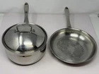 Belgique Stainless Steel Cookware Set 9.5 Skillet & 3.5 Qt Stock Pot W/lid Used. Price: $78.50.