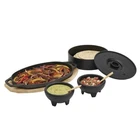 Infuse 8 Piece Pre-seasoned Cast Iron Fajita Pan Salsa Bowl & Trivet Serving Set New. Price: $54.97.