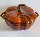 Staub 24CM 3.5 Qt Enameled Cast Iron Pumpkin Cocotte Dutch Oven France Cinnamon New. Price: $319.95.