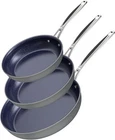 Nuwave 3-PIECE 8 10 12 Forged Lightweight 3PC Fry Pan Set, Cool Gray New. Price: $146.37.
