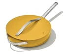 Caraway Nonstick Ceramic Saut Pan With Lid (4.5 Qt, 11.8") Toxic Marigold New. Price: $119.99.