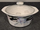Mikasa Fire & Ice AA004 Charisma Black 2 1/4 Quart Covered Casserole Used. Price: $35.00.