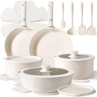 Cookware Set 19PCS Nonstick Ceramic Pots Pans Induction Oven Safe White Carote New. Price: $179.99.