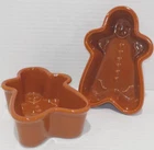 S/2 Chantal Stoneware Holiday Gingerbread Man 1 Cup Brown Baking Serving Dish. Price: $20.70.