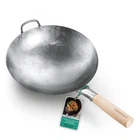 Mammafong Round Bottom 14-INCH Traditional Carbon Steel Wok Pan Hammered New. Price: $101.82.