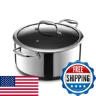 Hexclad Hybrid Nonstick 8-QUART Stockpot Tempered Glass Lid Stay-cool Handles New. Price: $252.70.