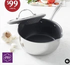 Princess House Stainless Steel Non-stick Saucepan With Lid, Two-piece Set New. Price: $90.00.