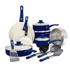 Greenlife Soft Grip Healthy Ceramic Nonstick, 16 Piece Cookware Pots And Pans Se New. Price: $182.99.