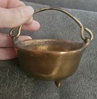 Vintage Santiq Inc Copper Brass Three Footed Cauldron Kettle Pot W Handle 3" Dia Used. Price: $33.60.