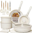 Astercook Ceramic Non-stick Granite Cookware 21 Pcs Pots & Pans Set New White. Price: $89.97.