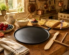 New Staub 11" Cast Iron Crepe Pan Matte Black 121823 Crepiere Complete Boxed. Price: $253.01.