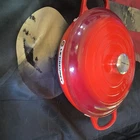 Creuset Cast Iron Enamel Round Casserole W/ Lid Red 21180 06 02430 New. Price: $340.00.