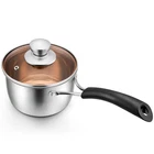 P&p Chef 1 Saucepan Small Pot, Stainless Quart, Silver, Brown, Black New. Price: $23.94.