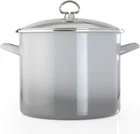 Chantal 8 Quart Stockpot With Glass Lid, Fade Grey - New. Price: $109.95.