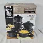 Denmark Tools For Cooks Oven Table Set 8 Glazed 10OZ Stoneware Cocottes Black. Price: $44.99.