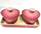 Le Creuset Heart Cocotte Putite Ramekin D'amour Tray Rose Quartz New. Price: $57.99.