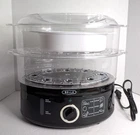 Bella Electric Food Steamer 2-TIER Black Model XJ-10102A Used. Price: $17.95.