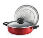 Tramontina Qt. Covered Nonstick Pan With Steamer 3-PIECE Set 80149 New Sealed. Price: $38.99.