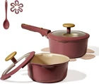 Carote 2.0QT & 3.0QT Titanium Nonstick Reinforced Sauce Pan Sets With Lid, Non-s New. Price: $33.23.