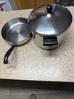 3 Pcs Farberware 18/10 Stainless Steel Qt Pot & 10" Skillet Lid Fits Both Used. Price: $49.99.