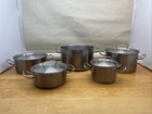 Fissler Steel Cookware 9-PIECE Set Stock Pots & Pans Made In Germany. Used. Price: $499.94.