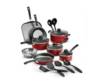 Tramontina Primaware 18 Pc Nonstick Cookware Set Red Pots Pans Kitchen New. Price: $33.99.