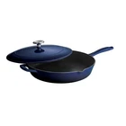 Tramontina 12 Inch Blue Cast Iron Saute Fry Pan Nonstick Oven Safe Durable De... New. Price: $100.90.