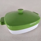 Kitchenaid Streamline Casserole Baking Dish With Lid Chartreuse Ceramic 1.9 Qt Used. Price: $29.49.