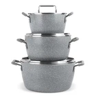 Granitestone Gray Pots And Pans Set Nonstick, 6 Stackable Piece Cooking ... New. Price: $146.69.