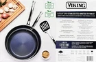 Viking Hybrid Plus 3-PLY Non Stick Frying Pans W/ss, 9.5 & 11" Set New Box. Price: $164.95.