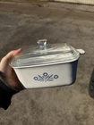 Vintage Coringware 1.5 Qt Blue Cornflower Casserole Dish With Lid Used. Price: $25.00.
